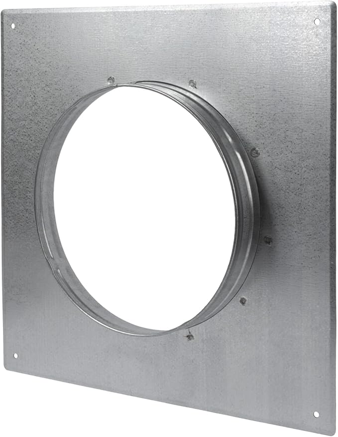 Repa Market 8 Inch Round Duct Flange/Galvanized Steel Vent Connector Plate/Wall or Ceiling Mount Adapter/for Dryer Hose & HVAC – Heavy Duty Air Return, Heating Cooling Exhaust Ventilation Cover