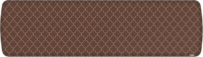 GelPro Elite Premier Anti-Fatigue Kitchen Comfort Floor Mat, 20x72”, Trellis Walnut Stain Resistant Surface with Therapeutic Gel and Energy-return Foam for Health and Wellness