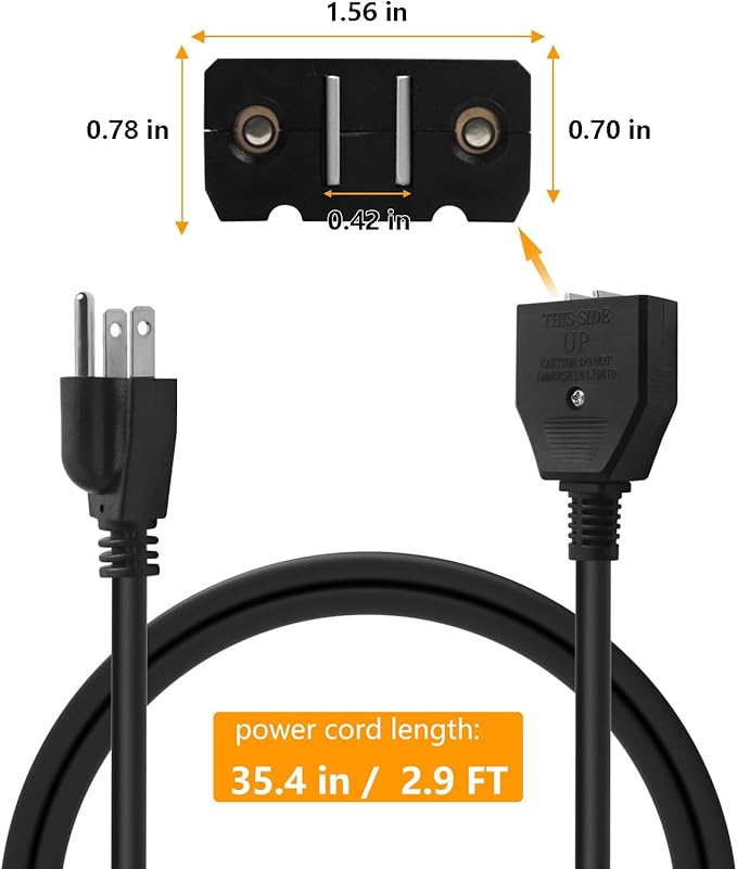 Break-Away Magnet Power Cord for Masterbuilt 10L XL Electric Turkey Fryers MB20012420 MB20010326 Breakaway Safety Deep Fryer Cord Parts & Accessories