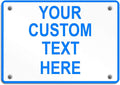 Aluminum Weatherproof Metal Sign Multiple Sizes Custom Personalized Text Here White Blue Notice Travel Horizontal Street Signs 10x7Inches