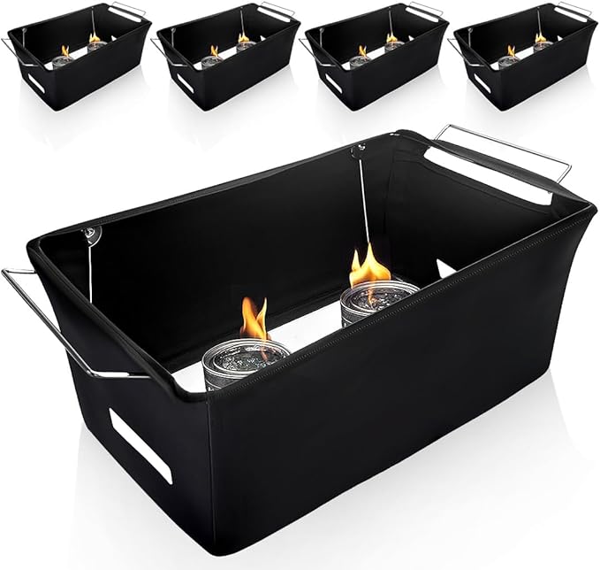 Chafer Wind Guard 4-Pack, Flame Retardant Fabric Cover for Buffet Food Warmers, Catering Events