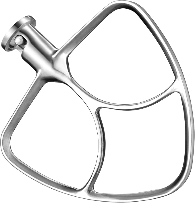 Stainless Steel Paddle Attachment for Kitchen aid Stand Mixers 4.5-5 Quart, Flex Edge Beater for KitchenAid, Dishwasher Safe