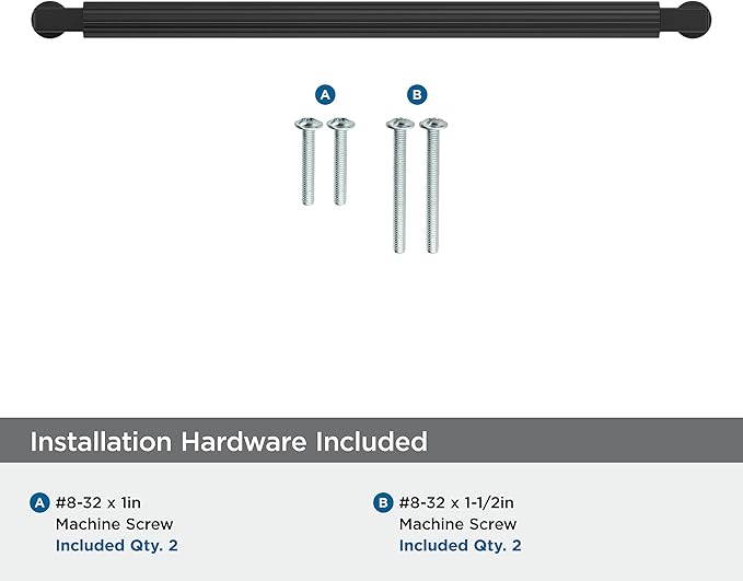 Amerock Ballard 10-1/16 inch (256mm) Center-to-Center Matte Black Cabinet Pull, BP37648MB