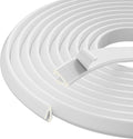 V Shape Thin Foam Weather Stripping Door Frame Seal Strip 19.7FT White, Draft Stopper, Insulation Winter, Weatherstripping, Gap Sealing, Soundproofing, Self-Adhesive Used for Exterior Front Door Side
