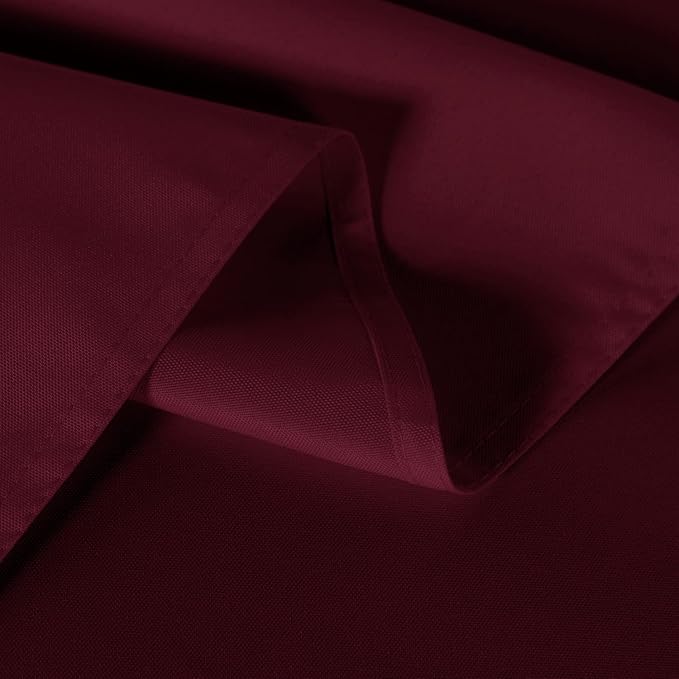 sancua 2 Pack Burgundy Tablecloth 54 x 54 Inch, Stain and Wrinkle Resistant Square Table Cloth - Washable Polyester Table Cover for Dining Tables, Buffet Parties and Camping