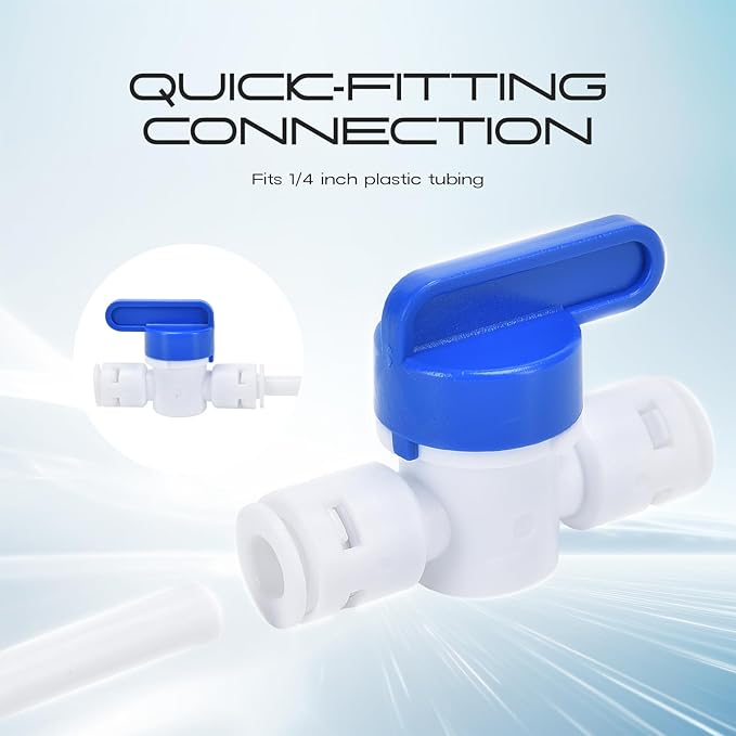 Refrigerator Water Line Kit, CNAODUN Ice Maker Water Line Kit with 1/4" OD 39.4ft Water Line Reverse Osmosis Quick Connect Fittings Push To Connect Water Tube Fittings for Fridge Ice Maker