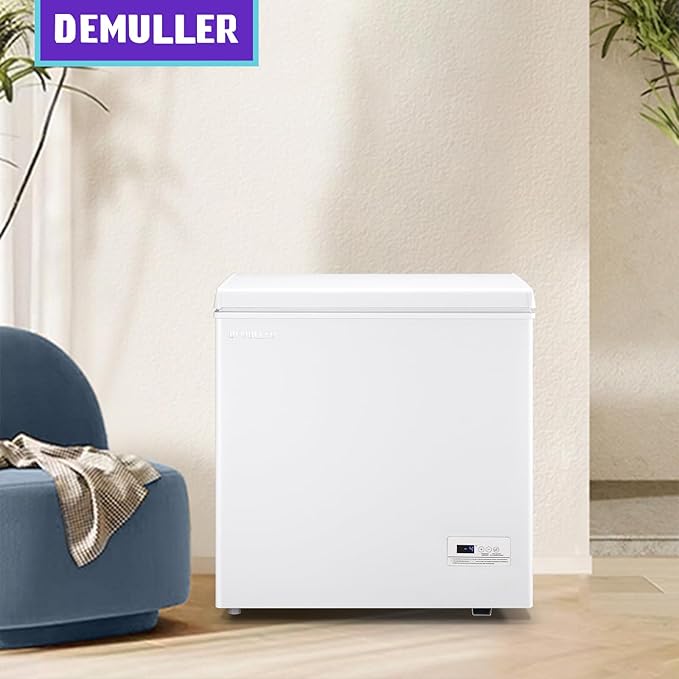 Large Capacity Chest Freezer Ultra-low Temp Compact Deep Freezers (Down to -11.2 ℉) with TWO Removable Baskets Accurate Display of Cabinet Temp Freestanding White