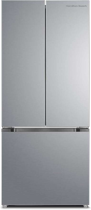 Hamilton Beach HBF1770 French Door Counter Depth Refrigerator with Freezer Drawer, 17.7 cu ft, Stainless Steel (Full Size)