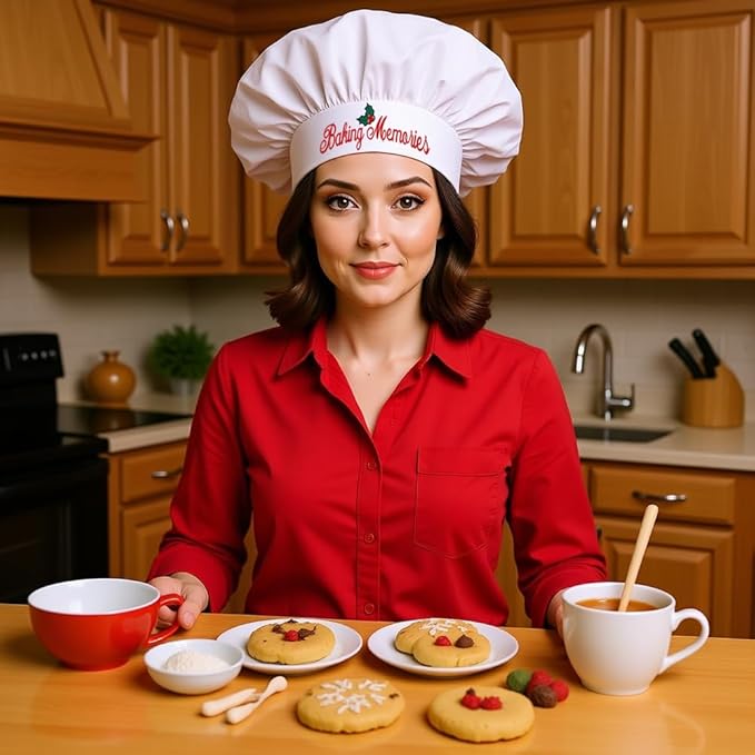 The Apron Place Adjustable Professional Chef Hats, Multiple Personalized Embroidered Designs to Choose from, Made in The USA