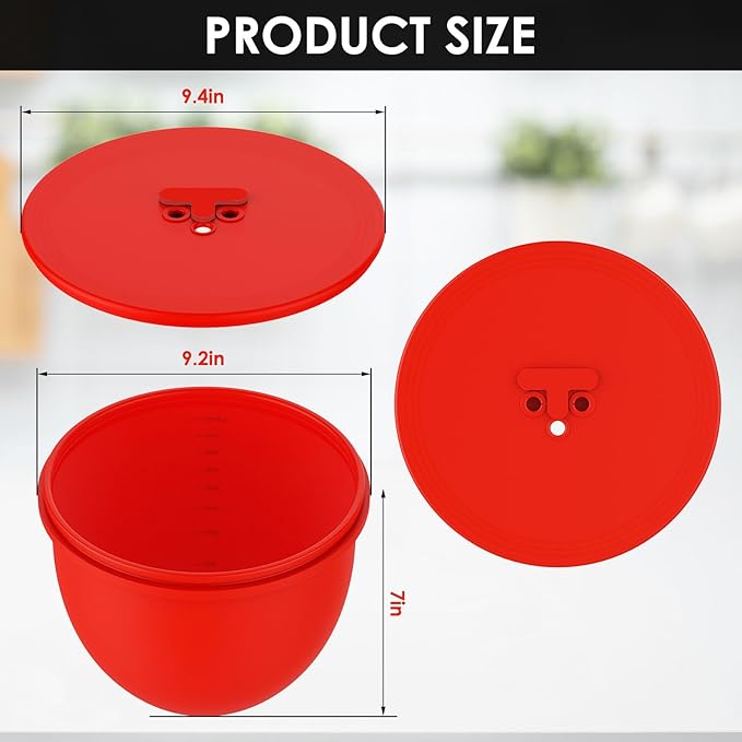 Silicone Bowl Liners for 5 Qt Kitchen Mixers, Silicone Liners for Kitchen Tilt-Head 5 Qt Mixers, Mixer Attachments and Accessories, Thickened Replacement Mixers Bowls (MIX-3pcs,5 Qt)