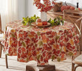Newbridge Thanksgiving Falling Leaves 70 Inch Round Vinyl Fall Tablecloth
