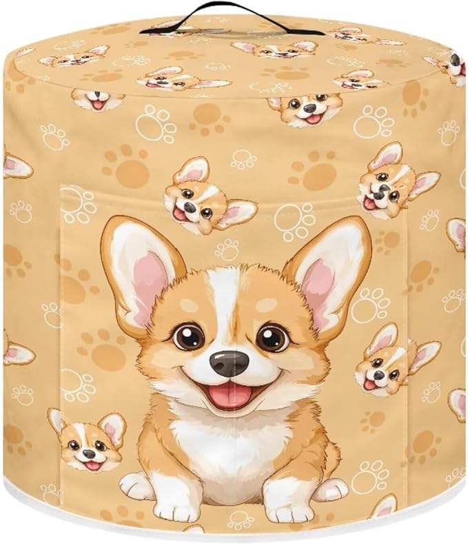 Cute Corgi Pressure Cooker Cover Instant Pot Accessories Instant Pot Kitchen Appliance Dust Cover with Pockets for Rice Cooker Air Fryer Slow Cooker Dust Covers for Kitchen Size M