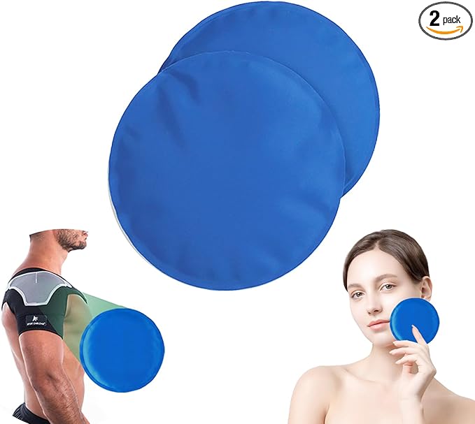 Small Ice Packs for Injuries Reusable - Kids Ice Packs for Boo Boos for Injuries Reusable Kids, Toddler – Baby Colic Relief (2 Pcs x 5.5") (Blue)