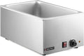 WILPREP Single-Well Commercial Food Warmer, ETL Listed Electric Warmer for Food with Adjustable Temp. & Automatic Shutoff, Stainless Steel Hot Food Well Food Heating Unit for Buffet Hotel Catering