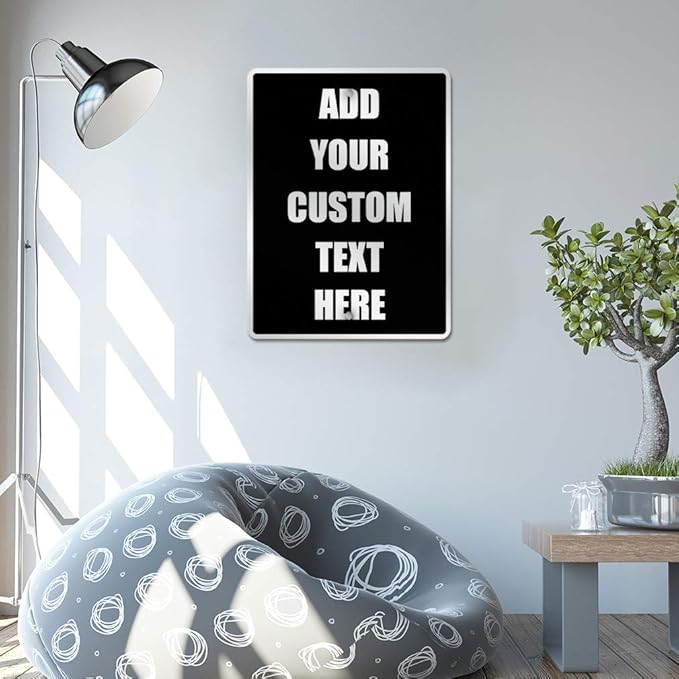 Aluminum Weatherproof Metal Sign Multiple Sizes Custom Personalized Text Here Black White Traffic Regulation Vertical Street 18x24Inches