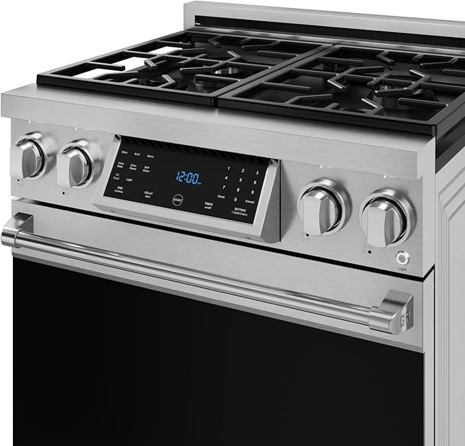 Gordon Ramsay by THOR Kitchen 30 Inch Professional Gas Range with Tilt Panel Touch Control in Stainless Steel