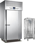 Kolice Commercial Heavy Duty 15 Trays Blast Chiller with Trolley Cart, Shock Freezing Blast Freezer, Chest Freezer for Restaurant, Hotel, School, Bakery, Canteen, Cafes-Lowest Temperature -40°F