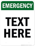 Custom Emergency Sign, OSHA Sign, 36x48 Inches, Rust Free DiBound, Fade Resistant, Made in USA by My Sign Center