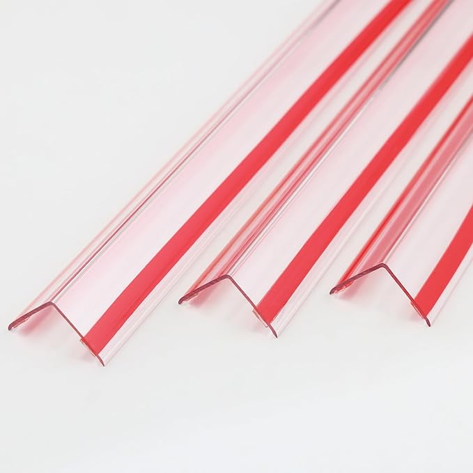 Gaahing 4Pcs Peel and Stick Clear Corner Guards, Self-Adhesive L-Shaped Outside Corner Shield for Wall Edge Furniture Door Frame Protector Bumper (2.9ft x 1.0in)