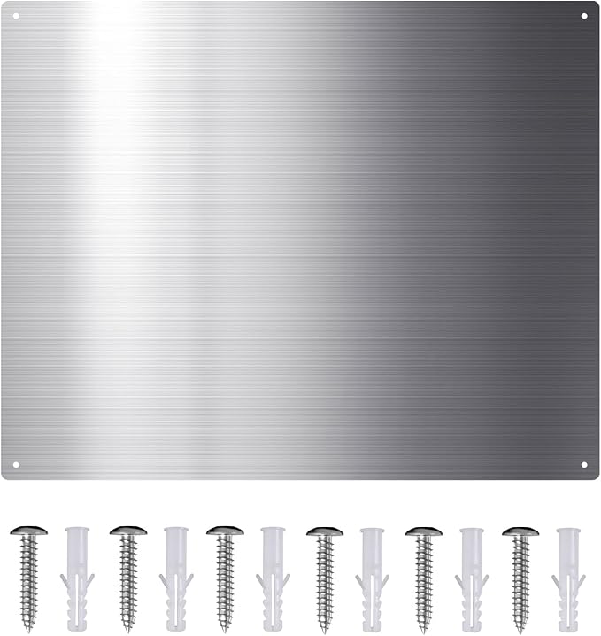 Kitchen Wall Shield – 24x30 Inch Stainless Steel Stove Backsplash for Easy Setup, Stove Backsplash Protector for Wall, Pre-Drilled Holes, Easy Clean
