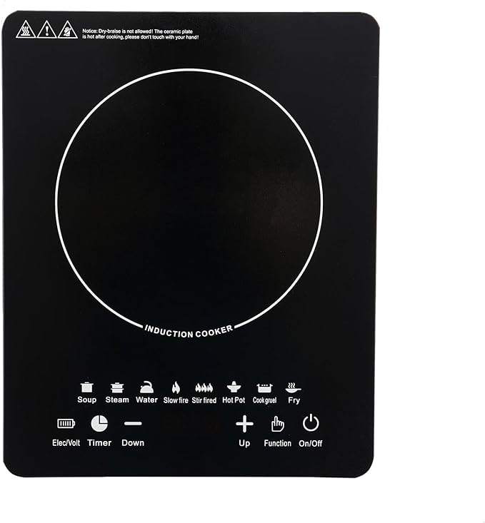2200W Smart Induction Cooktop, Portable Electric Burner with Touch Panel, 8 Cooking Presets, Adjustable Power & Temp, LCD Display, Auto Pot Detection & Shut-off, 3-Hour Timer for Home & Outdoor Use