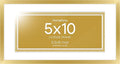 Homeforia 5x10 Business License Frame Gold, High End Metal 5 x 10 Document Certificate Frames with Mat 4x9, 5by10 Professional License Frame for Wall or Tabletop, Tempered Glass, Wall Kit, Set of 1