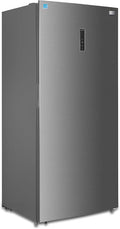 BLACK+DECKER 21.2 Cu. Ft. Convertible Freezer Refrigerator, Upright Freezer with Glass Shelves, Reversible Door, ENERGY STAR rated, Frost Free, BUC2120MS, Stainless Look
