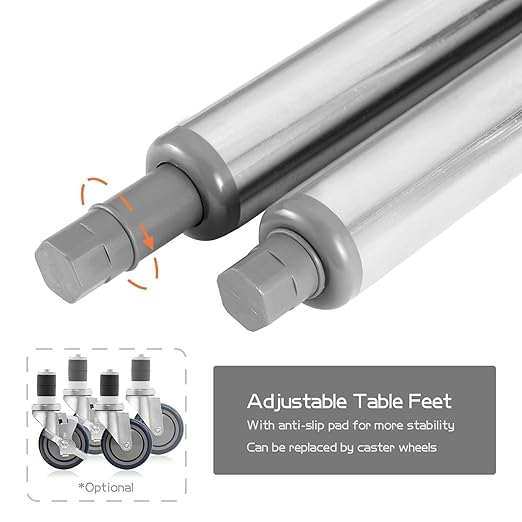 Stainless Steel Table for Prep & Work 24 x 36 inches,3ft,Heavy Duty Metal Table with Adjustable Undershelf for Commercial Kitchen, Restaurant, Home, Hotel, Laundry Room,Garage, Workshops
