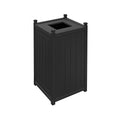 GT2016BLK Recycled Plastic Top Load Trash Container, 16 Gallons, 16"x16"x36", Black