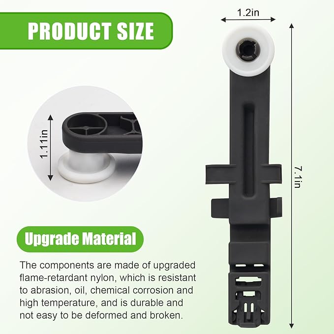 W10571738 Dishwasher Upper Dishrack Adjuster and Wheel Assembly Replacement for Whirlpool Maytag Dishwasher PS11756470, WPW10571738,AP6023130, 3449627 (2pack)