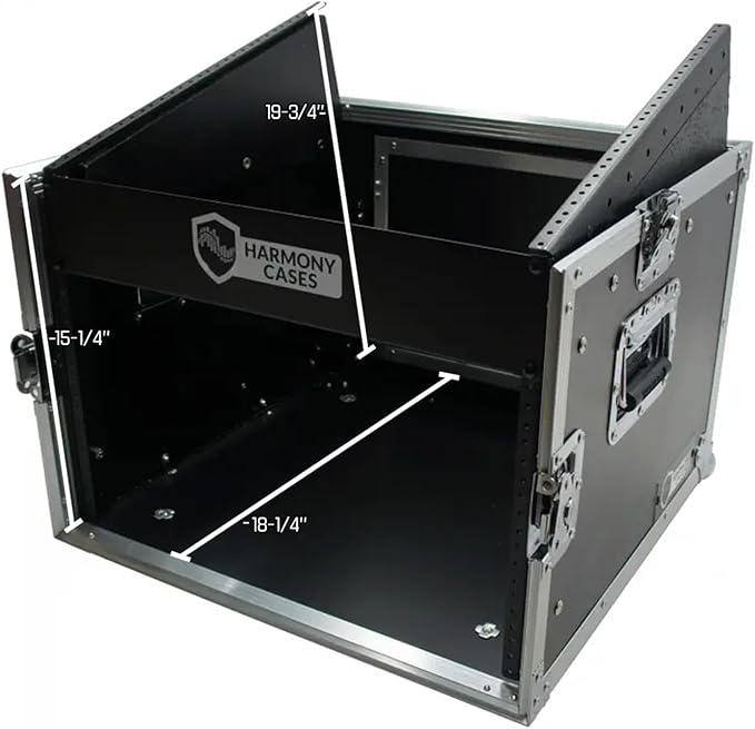 Harmony Audio Case HCM6U DJ Pro Audio 10U Slant Top 8U Vertical Mixer Rack Case New