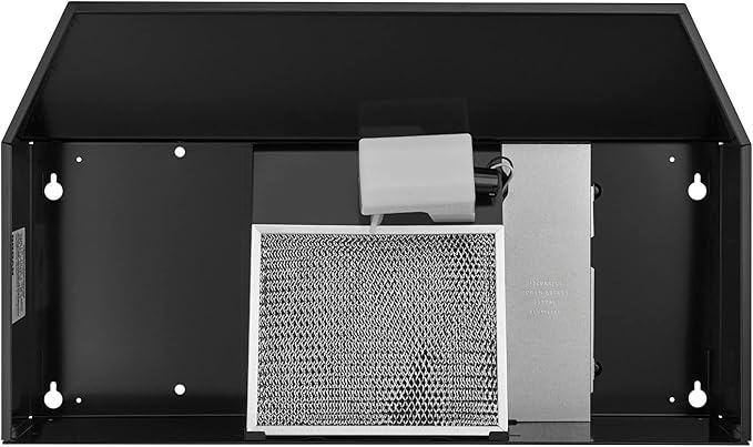 Broan-NuTone F403023 Exhaust Fan for Under Cabinet Two-Speed Four-Way Convertible Range Hood Insert with Light, 30-Inch, Black
