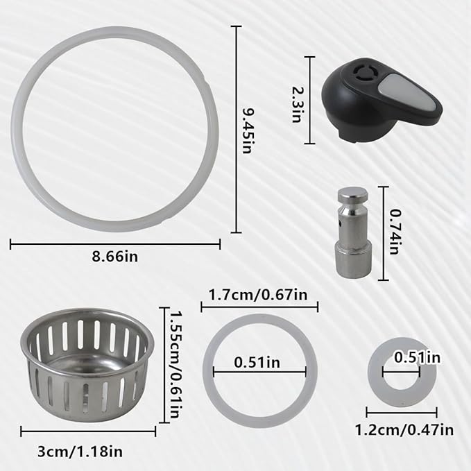 Replacement Parts Set, Pressure Cooker Accessories, for Instant Pot Lux 5, 6 Quart Qt IP-LUX50 IP-LUX60, Set or 10 by YTXXDEUS