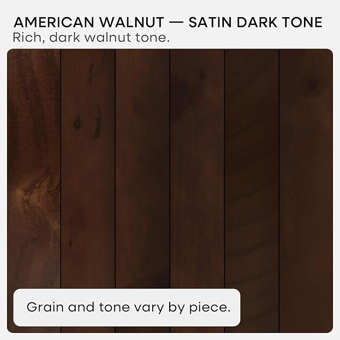 Homeforia 48 inch Walnut Floating Shelf, High End Solid Real Wood Large 48inch Floating Shelves for Wall, Dark Brown 48 inches Long Floating Shelves, Heavy Duty Bracket, 48 X 6.5 X 1.75 inch, Set of 2