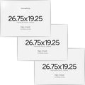 Homeforia 19.25x26.75 Silver Puzzle Frame, High End Metal 19.25 x 26.75 Picture Frames without Mat, 26.75x19.25 Thin Print Frame for Wall, 19.25by26.75 Puzzle Frames, Tempered Glass, Wall Kit, Set of 3