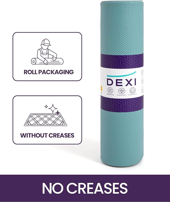 DEXI Kitchen Floor Mats Cushioned Anti Fatigue,17x59, Standing Runner Rug Waterproof, Comfort Memory Foam Padded for Front Sink Laundry, Turquoise