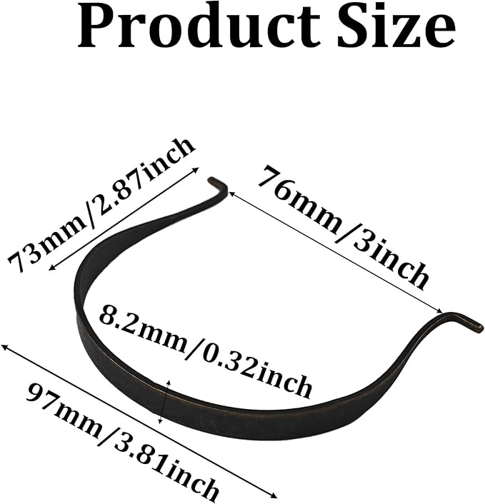 2PCS 3" U-Shape Stainless Steel Teapot Handle, Bronze External Buckle Replacement Handle for Ceramic Pottery Teapot Kettle Accessories