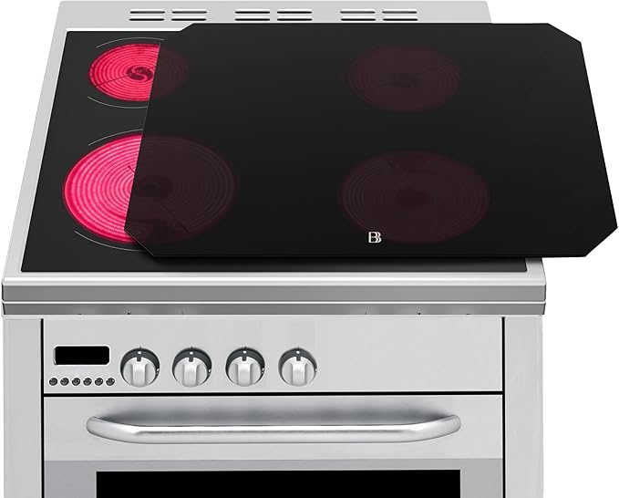 Electric Stove Cover Protector - Can be Used While Cooking - Glass Panel Overlay - Can Withstand over 1400 °F - Kitchen Essential for Cooktop Protection - Kris (27 x 20)