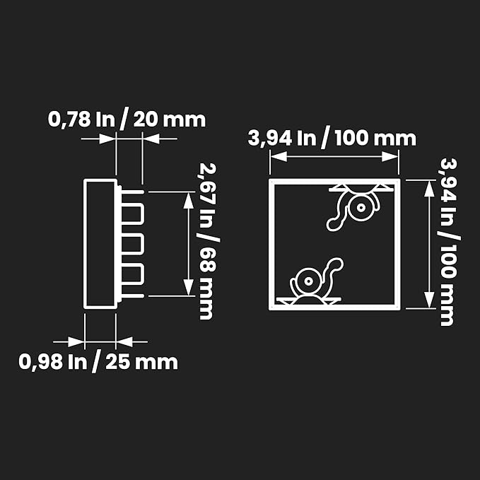 Repa Market 4 x 4 Inch Galvanized Steel Duct Access Door – Airtight Insulated Crawl Space Access Doors - Inspection HVAC Panel with Hinged 2 Clasp Lock Door – Door Access for Ventilation Cleanout