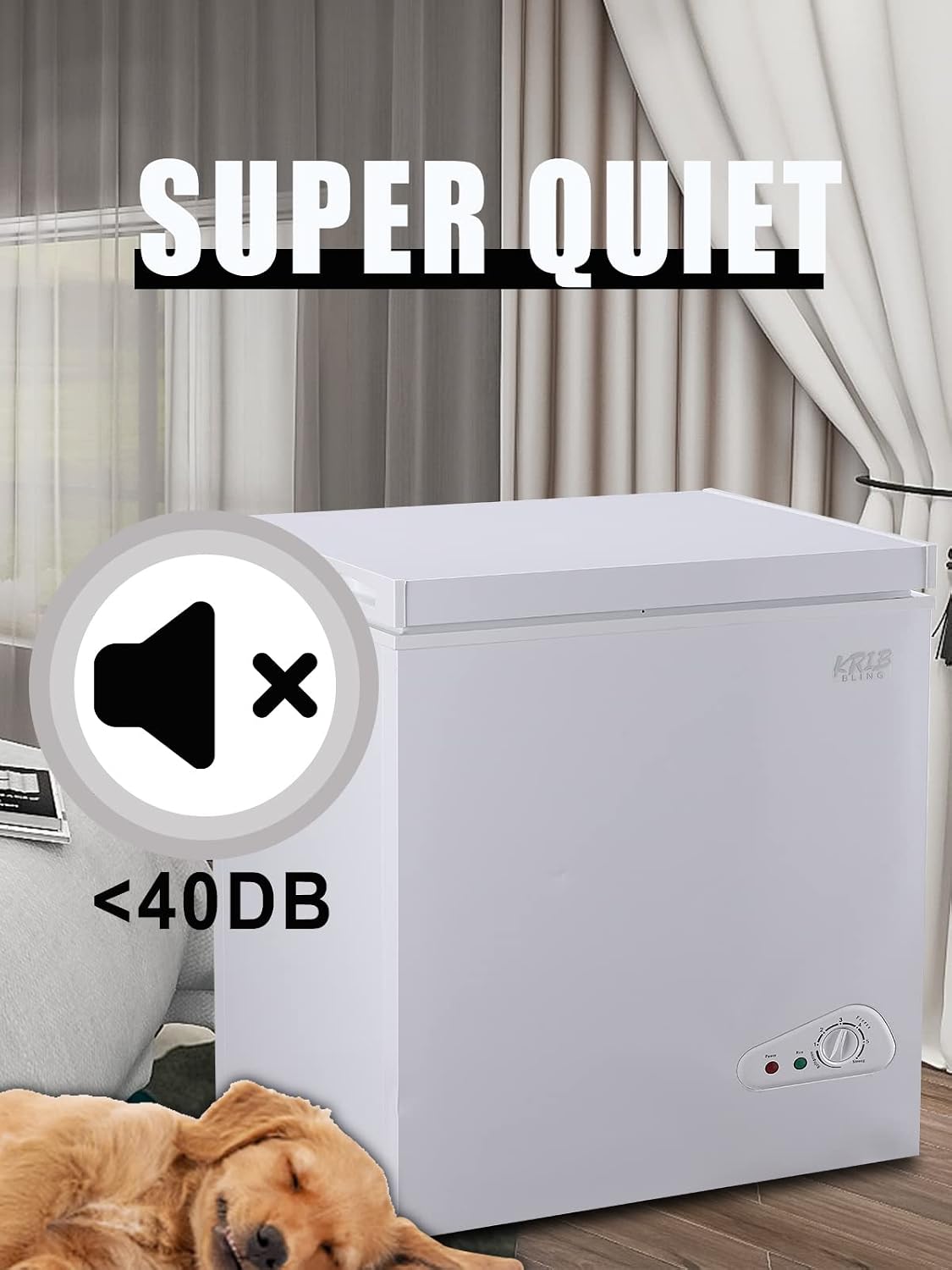 7.0 Cu.Ft Chest Freezer 7 Gears Temperature Control(-4°F to 6.8°F), Deep Compact Freezer with A Removable Basket, for House, Kitchen, Garage, Basement, Shop, White