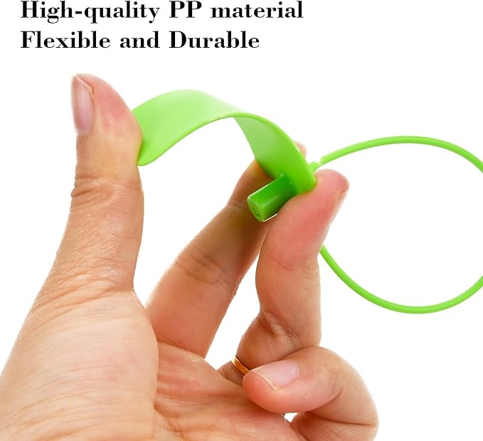 50pcs Luggage Tags Plastic Seals Shipping Label Logistics Sign Tie Bag Tag, Sealing Storage Multi Purpose Name ID Tag with Marker for Suitcases, Backpack, Schoolbag, Car Key (Green)