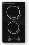 VBGK Double Induction Cooktop,110V 2300W 2 burner induction cooktop,2 burner Hot Plate Electric burner with LCD Touch Screen 9 Levels Settings Child Safety Lock & Timer