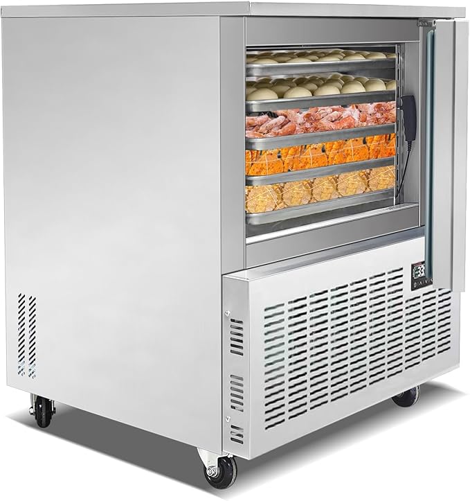 Kolice Commercial 5 Trays Blast Chiller, Chest Freezer, Shock Freezer with Food Probe,Used in Restaurant,Bakery,School,Hotel to Preserve Ice Cream,Fish,Chicken,Dumpling,Beef,Dessert,etc