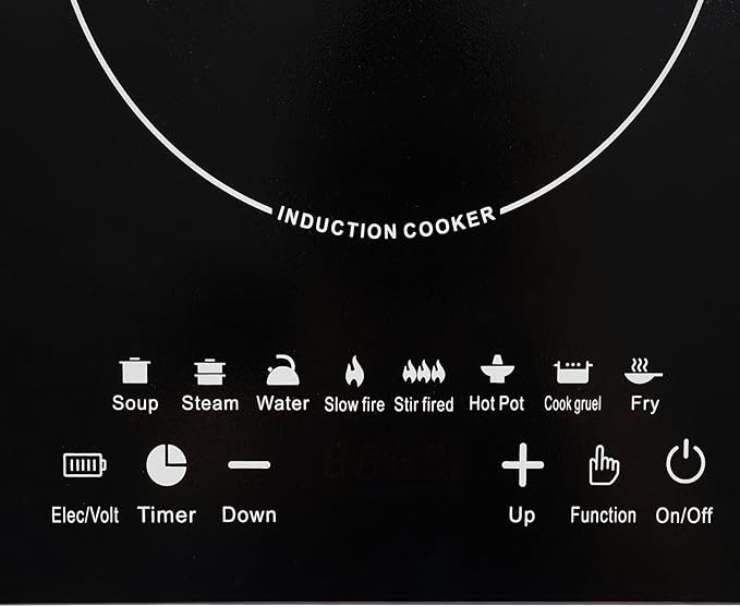 2200W Smart Induction Cooktop, Portable Electric Burner with Touch Panel, 8 Cooking Presets, Adjustable Power & Temp, LCD Display, Auto Pot Detection & Shut-off, 3-Hour Timer for Home & Outdoor Use