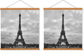 FALAMON 2 Pack Magnetic Poster Hanger Frame, 10x14 10x15 10x16 Teak Wood Magnet Poster Frame for Hanging Posters, Prints, Photos, Pictures, Maps, Scrolls, and Canvas Artwork