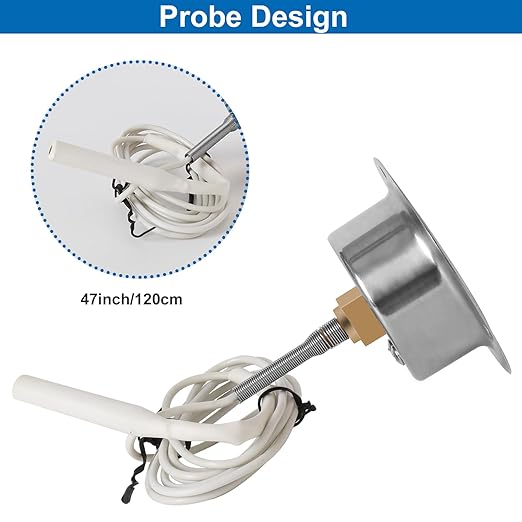 Cooler Thermometer Commercial, Refrigerator Thermometer, Walk in Cooler Thermometer, Analog Panel Mount Thermometer, Range -40 to 65 ℉, 2" Dial Stainless Steel Flange(Pack of 2)