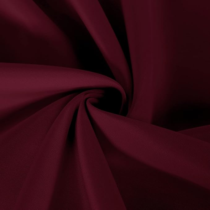 sancua 2 Pack Burgundy Tablecloth 60 x 84 Inch, Rectangle 4 Feet Table Cloth - Stain and Wrinkle Resistant Washable Polyester Table Cover for Dining Tables, Buffet Parties and Camping
