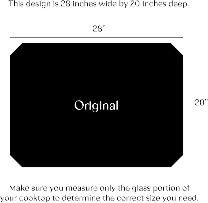 Electric Stove Cover Protector - Can be Used While Cooking - Glass Panel Overlay - Can Withstand over 1400 °F - Kitchen Essential for Cooktop Protection - (28 x 20)