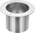 PATIKIL 4.25" Duct Connector Flange, Straight Pipe Exhaust Flange Stainless Steel Pipe Hose Duct Collar for Heating Cooling Ventilation HVAC System