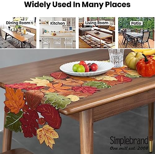 Simplebrand Harvest Fall Table Runner 70 Inches Long for Thanksgiving